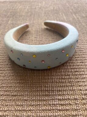 Bari Lynn Kids Padded Ombré Rainbow  Headband w/ Multi-Color Gems